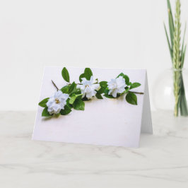Tarjeta Flores de Gardenia Blanca