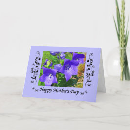 Tarjeta Flores de globo y curvas del Día de la Madre