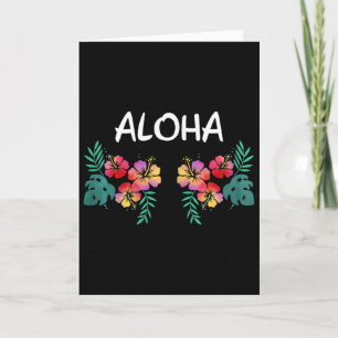 Tarjeta Flores de Hibisco para Mujeres Pecho Hawaiano Aloh