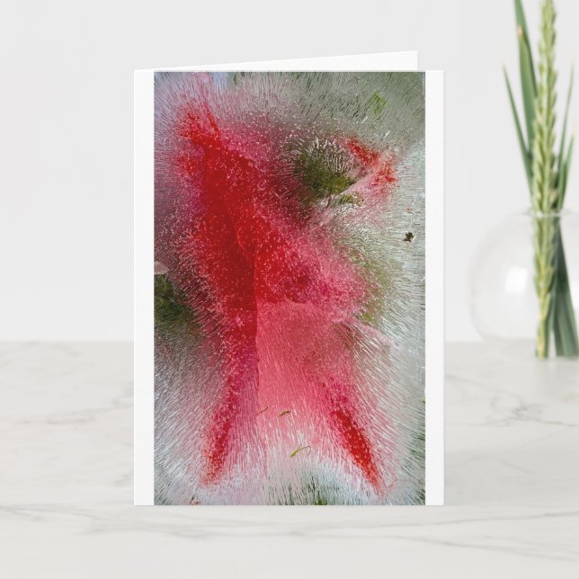 Tarjeta Flores de hielo, (Anverso)