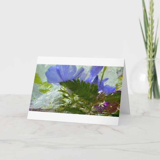 Tarjeta Flores de hielo, (Anverso)