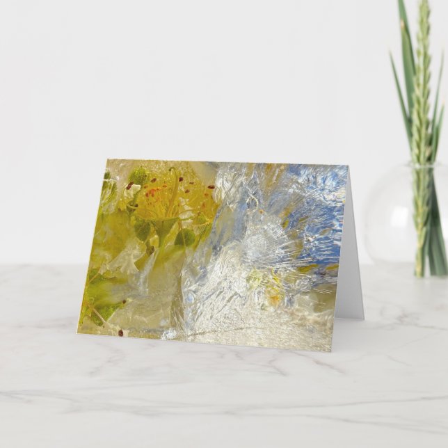 Tarjeta Flores de hielo, (Anverso)