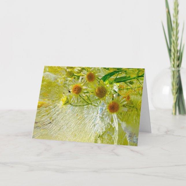 Tarjeta Flores de hielo, (Anverso)