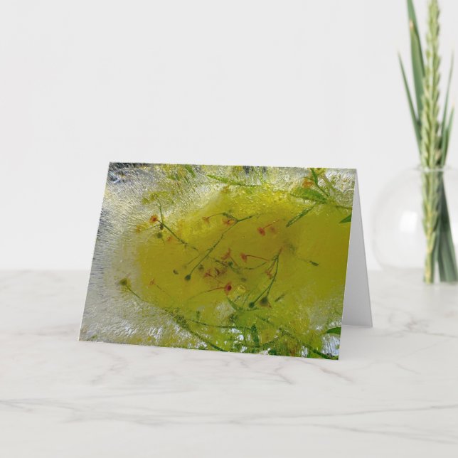 Tarjeta Flores de hielo, (Anverso)
