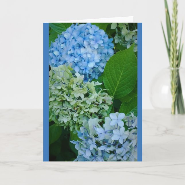 Tarjeta Flores de Hortensia (Anverso)
