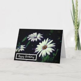 Tarjeta Flores de jardín blanco Adorable Feliz cumpleaños
