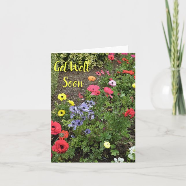 Tarjeta Flores de jardín en flor (Anverso)