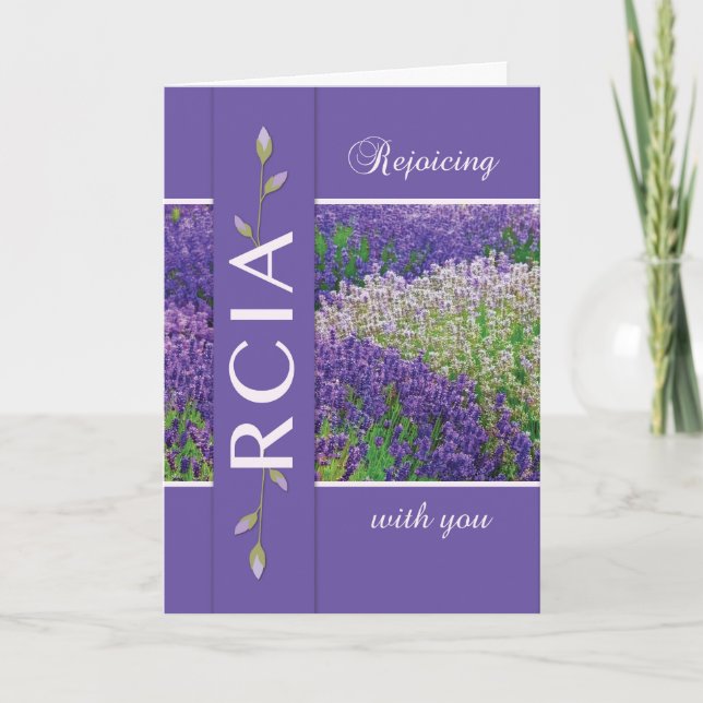 Tarjeta Flores de la lavanda del júbilo de RCIA (Anverso)
