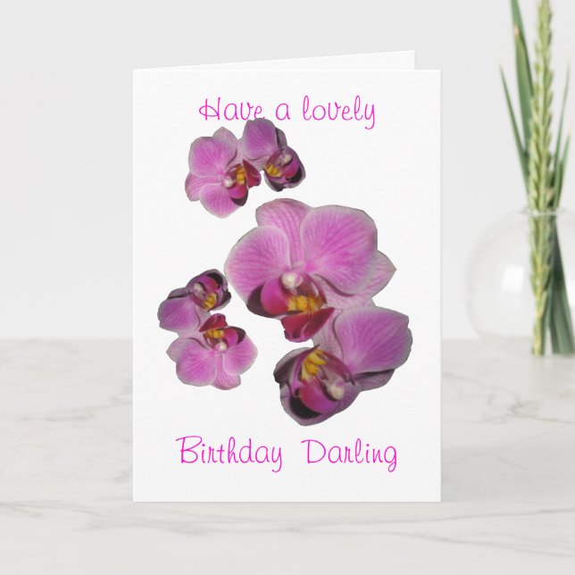 Tarjeta Flores de la orquídea (Anverso)