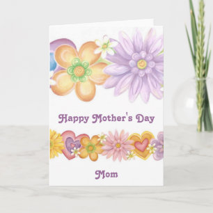 Tarjeta Flores de la pasión, mamá feliz del día de madre
