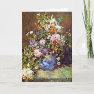 Tarjeta Flores de la primavera por Renoir