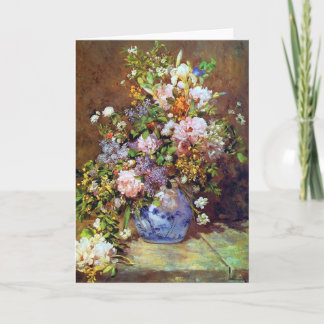 Tarjeta Flores de la primavera por Renoir