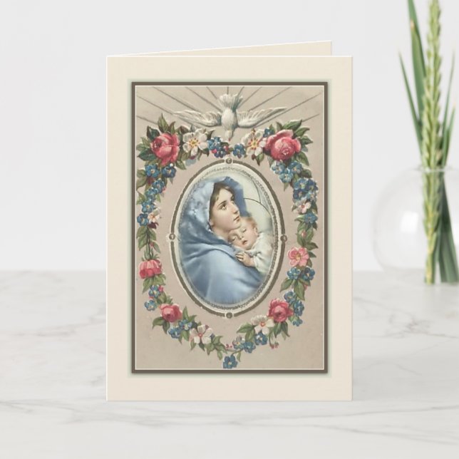 Tarjeta Flores de la Santísima Virgen María (Anverso)