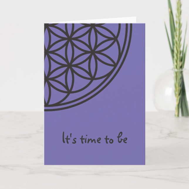 Tarjeta FLORES DE LA VIDA - Esquema de símbolo de geometrí (Anverso)