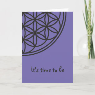 Tarjeta FLORES DE LA VIDA - Esquema de símbolo de geometrí