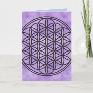 Tarjeta FLORES DE LA VIDA - Esquema de símbolo de geometrí