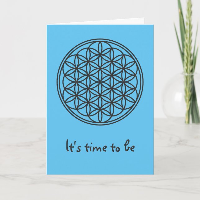 Tarjeta FLORES DE LA VIDA - Esquema de símbolo de geometrí (Anverso)