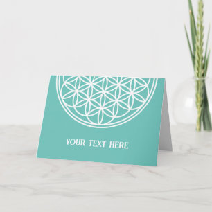 Tarjeta FLORES DE LA VIDA - Esquema del símbolo de geometr