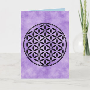 Tarjeta FLORES DE LA VIDA - Símbolo sagrado de geometría c