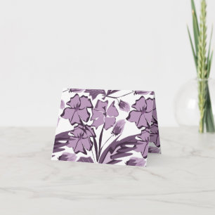 Tarjeta Flores de lago y violeta.