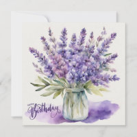 Flores de lavadora de cumpleaños felices en acuare