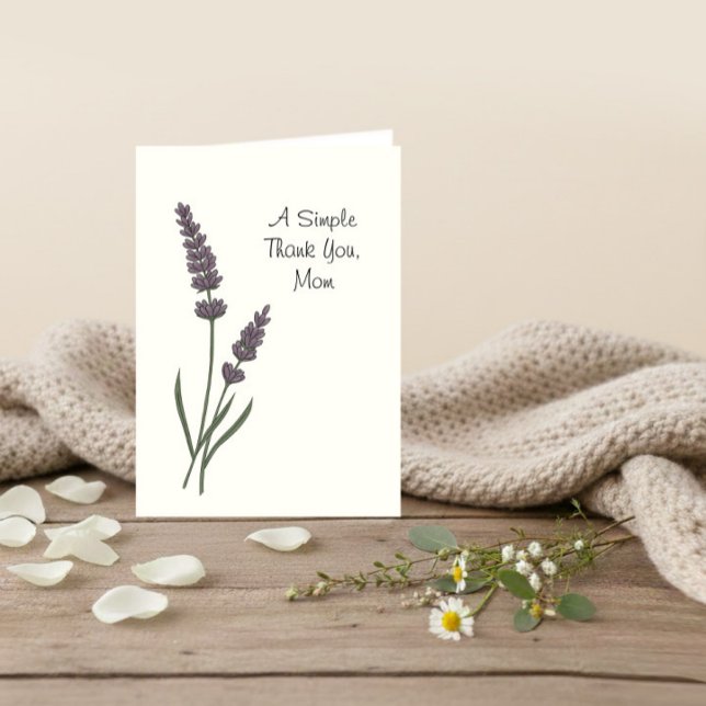 Tarjeta Flores de lavanda Día de la Madre (Subido por el creador)