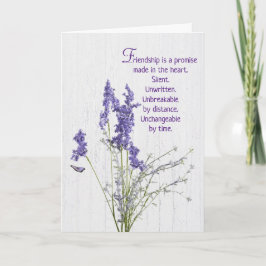 Tarjeta Flores de lavanda para la amistad