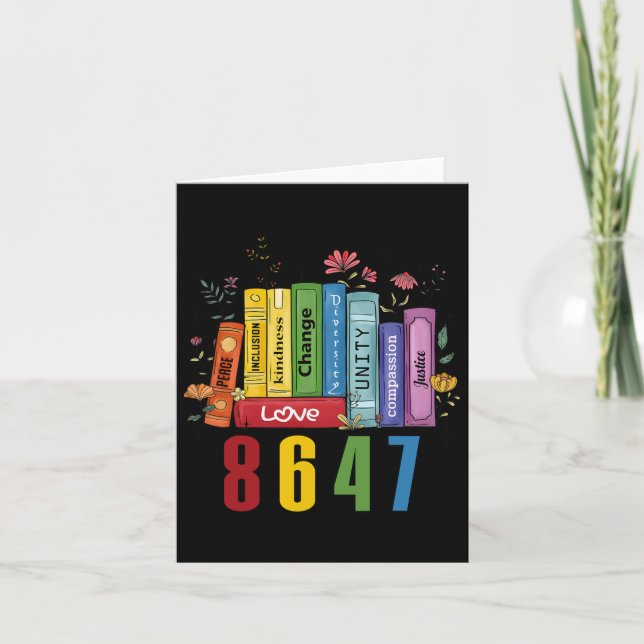 Tarjeta Flores de libro de derechos iguales 8647 mujeres f (Anverso)