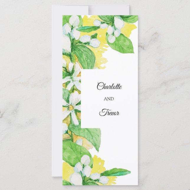 Tarjeta Flores de limón, acuarela (Anverso)