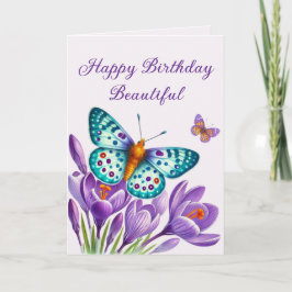 Tarjeta Flores de mariposa