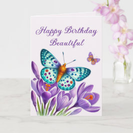 Tarjeta Flores de mariposa