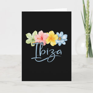 Tarjeta Flores de Menorca España Islas Learic Floral Vacac