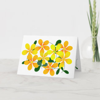 Tarjeta Flores de Naranja y amarillo