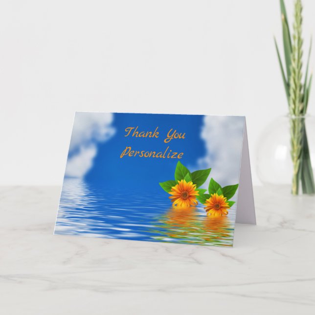 Tarjeta Flores de Naranjas oceánicos insulares gracias a l (Anverso)
