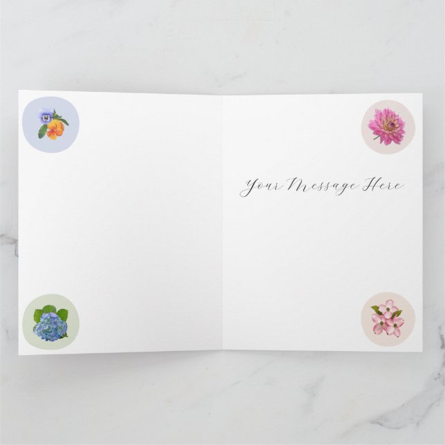 Tarjeta Flores de Nueva Inglaterra (Interior)