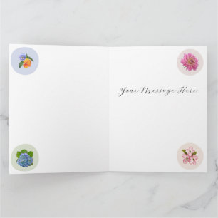 Tarjeta Flores de Nueva Inglaterra