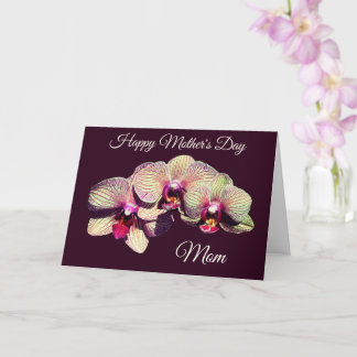 Tarjeta Flores de orquídea impresionantes Día de la Madre
