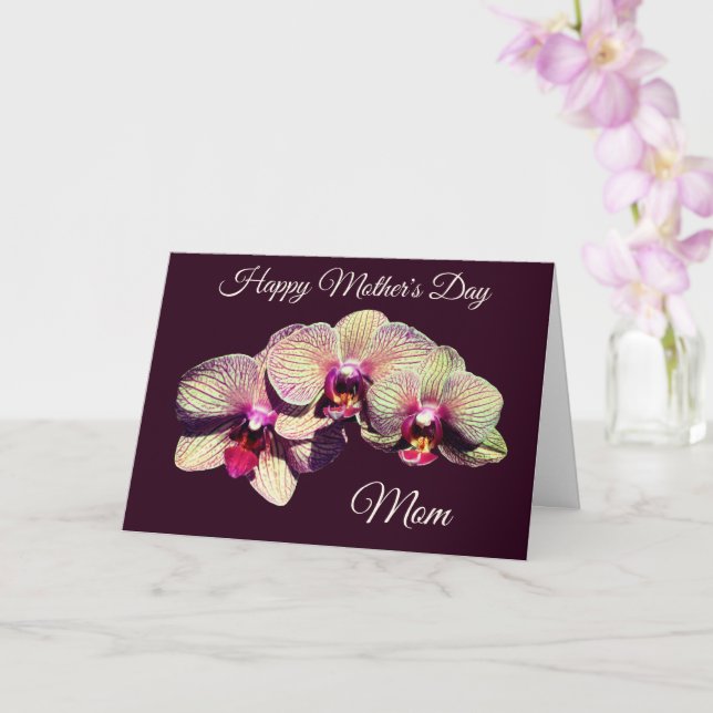 Tarjeta Flores de orquídea impresionantes Día de la Madre (Orquídea)