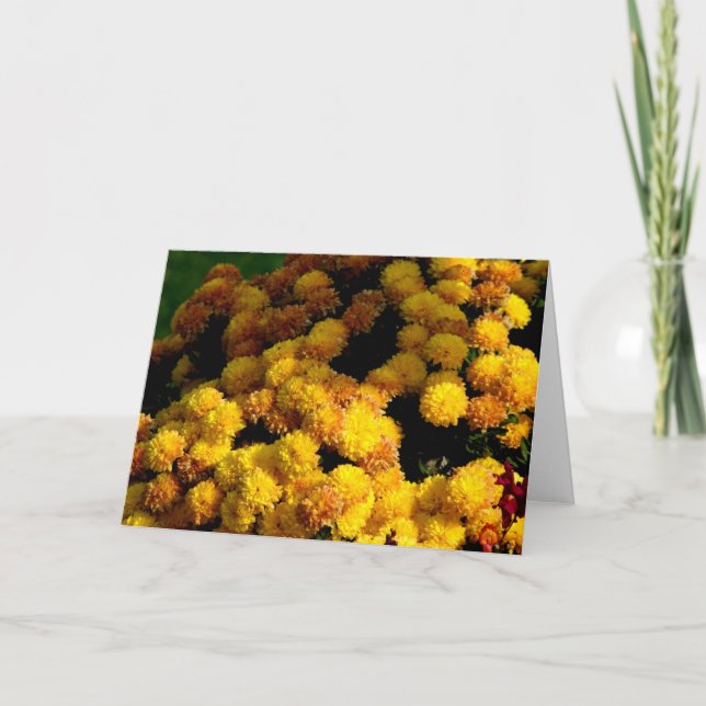 Tarjeta Flores de otoño (Anverso)