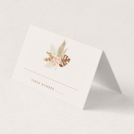 Tarjeta Flores de Otoño Boho Boda Exterior Rústica