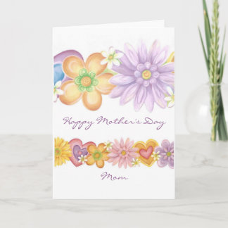 Tarjeta Flores de pasión, feliz día de la madre