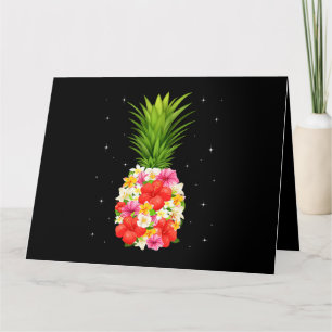 Tarjeta Flores de Piña Mujeres Chicas Aloha Hawái Hawaiano