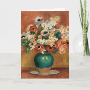 Tarjeta Flores de pintura impresionista de Renoir
