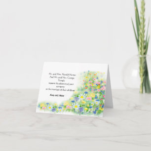 Tarjeta Flores de pradera de colores