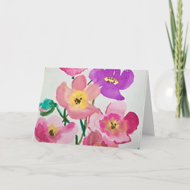 Tarjeta Flores de primavera (Anverso)