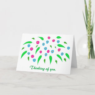 Tarjeta Flores de primavera alegres pensando en tus tarjet