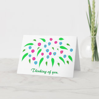 Tarjeta Flores de primavera alegres pensando en tus tarjet