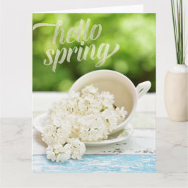 Tarjeta Flores de primavera de Lilacs blanco Stilllife Flo