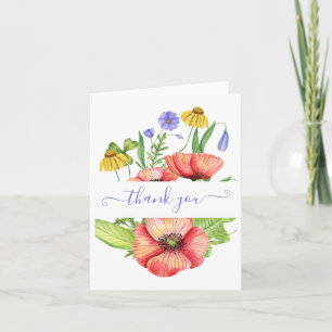 Tarjeta Flores de primavera en acuarela personalizadas gra