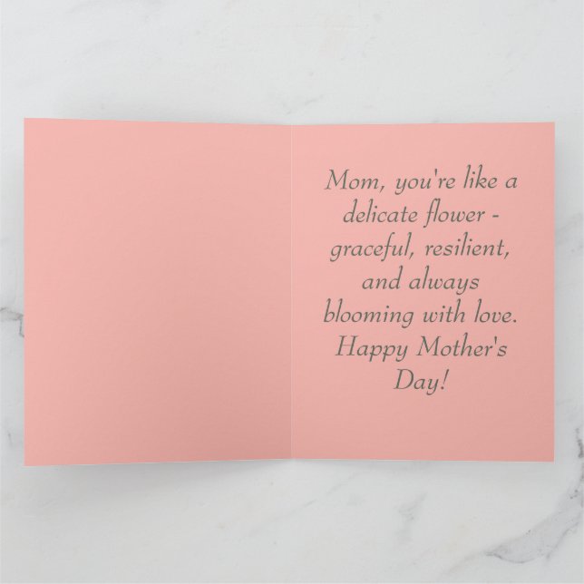 Tarjeta Flores de primavera en azul de huevo de petirrojo (Interior)